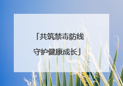 共筑禁毒防线 守护健康成长