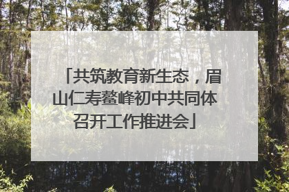 共筑教育新生态，眉山仁寿鳌峰初中共同体召开工作推进会