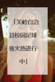 关岭自治县校园足球赛火热进行中