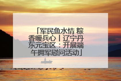 军民鱼水情 粽香暖兵心丨辽宁丹东元宝区：开展端午拥军慰问活动