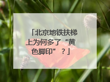 北京地铁扶梯上为何多了“黄色脚印”？