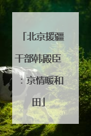 北京援疆干部韩殿臣：京情暖和田