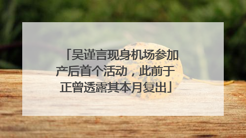 吴谨言现身机场参加产后首个活动，此前于正曾透露其本月复出