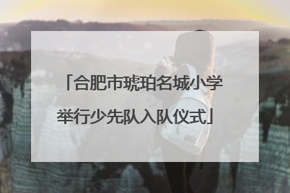 合肥市琥珀名城小学举行少先队入队仪式