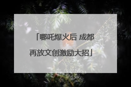 哪吒爆火后 成都再放文创激励大招