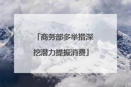 商务部多举措深挖潜力提振消费