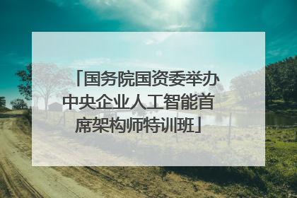 国务院国资委举办中央企业人工智能首席架构师特训班