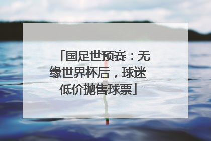 国足世预赛：无缘世界杯后，球迷低价抛售球票