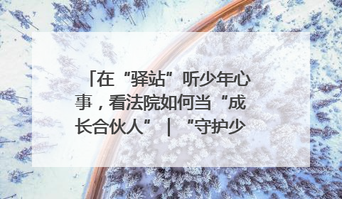 在“驿站”听少年心事，看法院如何当“成长合伙人”｜“守护少年的微笑” 探访记