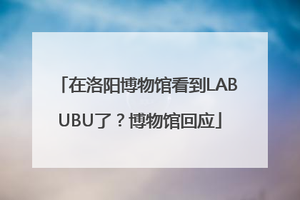 在洛阳博物馆看到LABUBU了？博物馆回应