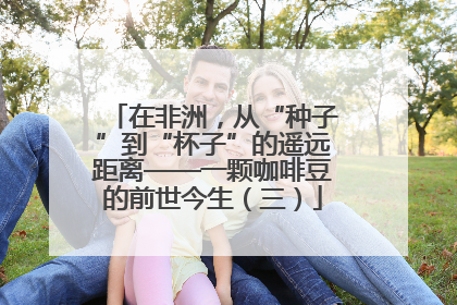 在非洲，从“种子”到“杯子”的遥远距离——一颗咖啡豆的前世今生（三）