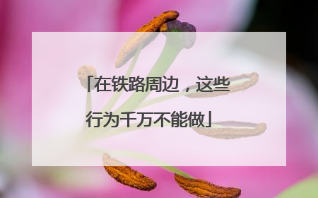 在铁路周边，这些行为千万不能做
