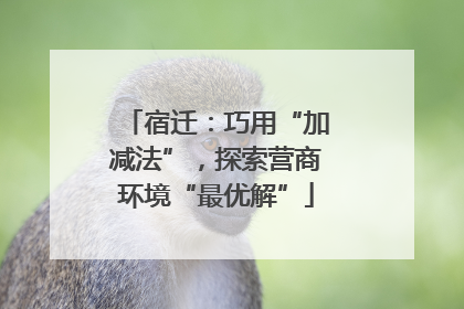 宿迁：巧用“加减法”，探索营商环境“最优解”