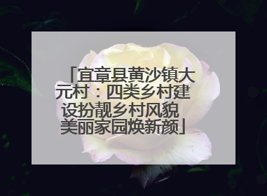宜章县黄沙镇大元村：四类乡村建设扮靓乡村风貌 美丽家园焕新颜
