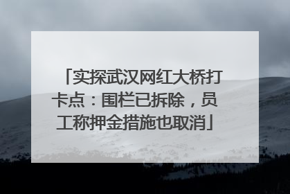 实探武汉网红大桥打卡点：围栏已拆除，员工称押金措施也取消