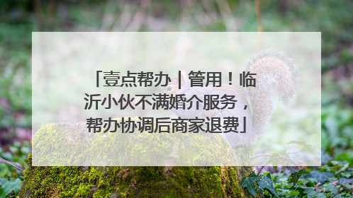 壹点帮办｜管用！临沂小伙不满婚介服务，帮办协调后商家退费