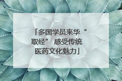 多国学员来华“取经” 感受传统医药文化魅力