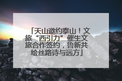 天山邀约泰山！文旅“西引力”催生文旅合作签约，鲁新共绘丝路诗与远方