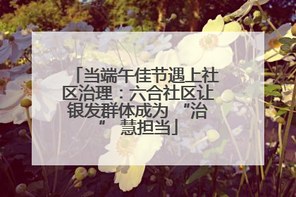 当端午佳节遇上社区治理：六合社区让银发群体成为 “治” 慧担当