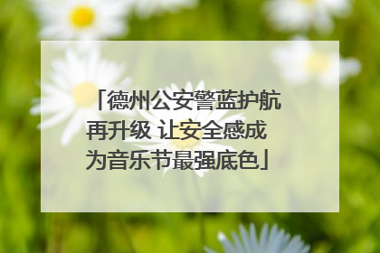 德州公安警蓝护航再升级 让安全感成为音乐节最强底色