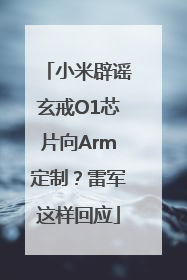 小米辟谣玄戒O1芯片向Arm定制？雷军这样回应