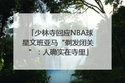 少林寺回应NBA球星文班亚马“剃发闭关”：人确实在寺里