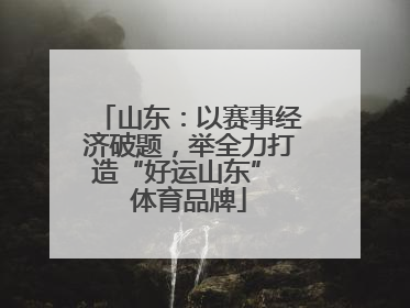 山东：以赛事经济破题，举全力打造“好运山东” 体育品牌