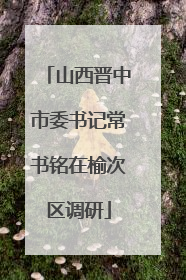 山西晋中市委书记常书铭在榆次区调研