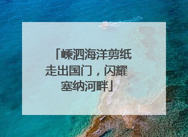 嵊泗海洋剪纸走出国门，闪耀塞纳河畔