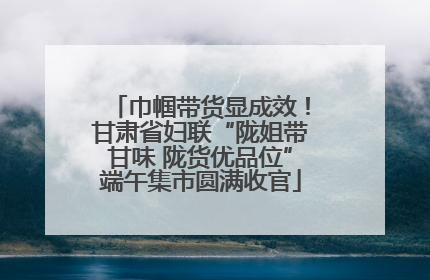 巾帼带货显成效！甘肃省妇联“陇姐带甘味 陇货优品位”端午集市圆满收官