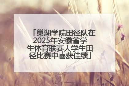 巢湖学院田径队在2025年安徽省学生体育联赛大学生田径比赛中喜获佳绩