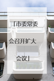 市委常委会召开扩大会议