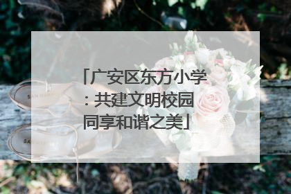 广安区东方小学：共建文明校园 同享和谐之美