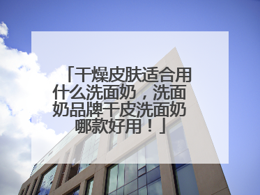 干燥皮肤适合用什么洗面奶，洗面奶品牌干皮洗面奶哪款好用！