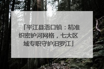 平江县浯口镇：精准织密护河网格，七大区域专职守护汨罗江