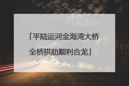 平陆运河金海湾大桥全桥拱肋顺利合龙