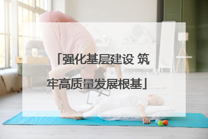 强化基层建设 筑牢高质量发展根基