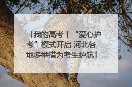 我的高考丨“爱心护考”模式开启 河北各地多举措为考生护航