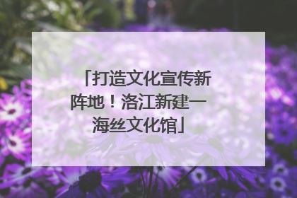 打造文化宣传新阵地！洛江新建一海丝文化馆