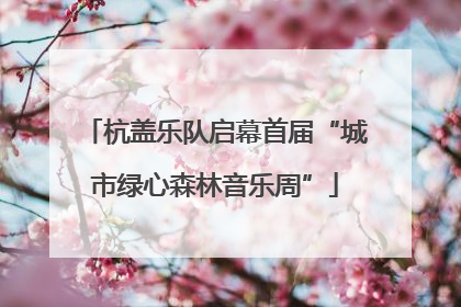 杭盖乐队启幕首届“城市绿心森林音乐周”