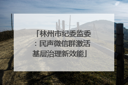 林州市纪委监委：民声微信群激活基层治理新效能