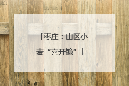 枣庄：山区小麦“喜开镰”