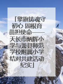 擎旗铸魂守初心 固根育苗担使命——天长市炳辉小学与萧县师范学校附属小学结对共建活动纪实