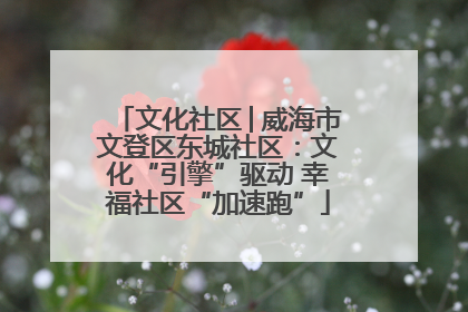 文化社区│威海市文登区东城社区：文化“引擎”驱动 幸福社区“加速跑”