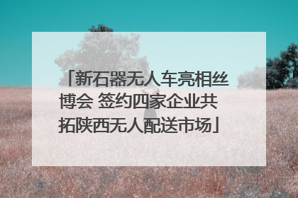 新石器无人车亮相丝博会 签约四家企业共拓陕西无人配送市场