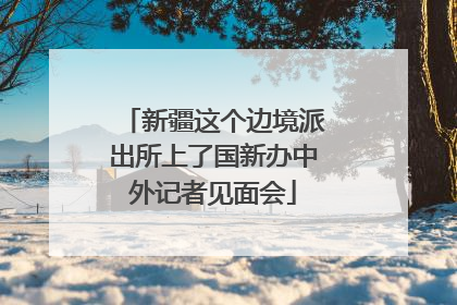 新疆这个边境派出所上了国新办中外记者见面会