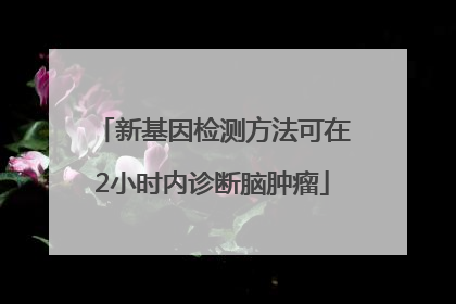 新基因检测方法可在2小时内诊断脑肿瘤