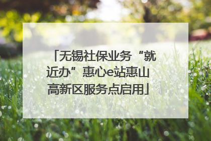 无锡社保业务“就近办”惠心e站惠山高新区服务点启用