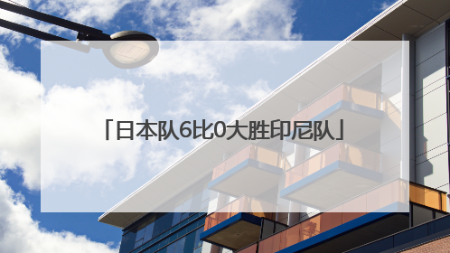 日本队6比0大胜印尼队