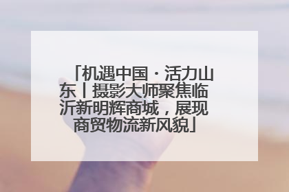 机遇中国・活力山东丨摄影大师聚焦临沂新明辉商城，展现商贸物流新风貌